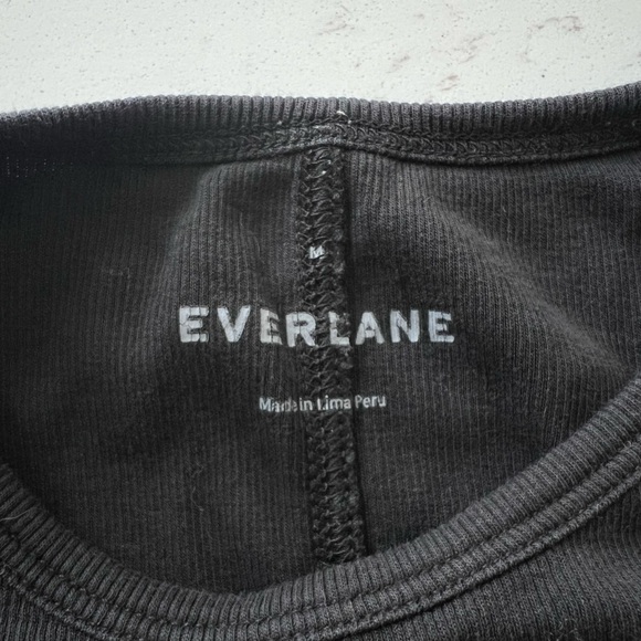 Everlane Lux Rib Long-Sleeve Crew - Picture 4 of 9